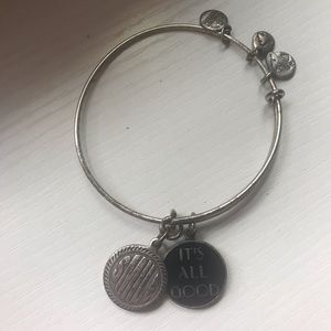 Silver “Smile” and “Life is Good” bracelet